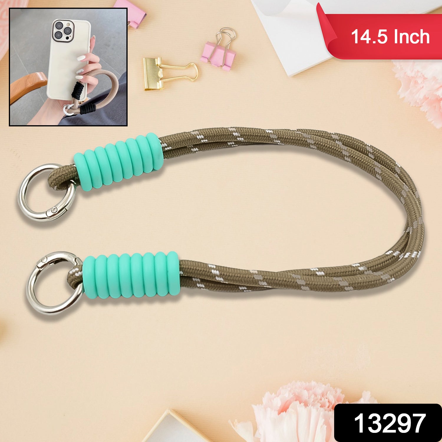Multipurpose Two Sided Adjustable Hand Wrist Strap Lanyardwith Cellphone Phone Strap (1 Pc 14.5 Inch Multicolor) Multipurpose Two Sided Adjustable Hand Wrist Strap Lanyardwith Cellphone Phone Strap (1 Pc 14.5 Inch Multicolor)